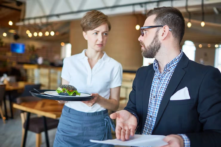 Corporate catering and hospitality service at a workplace event