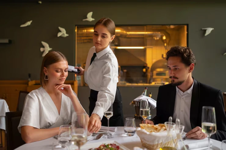 Canapés and drinks service prepared for a corporate reception